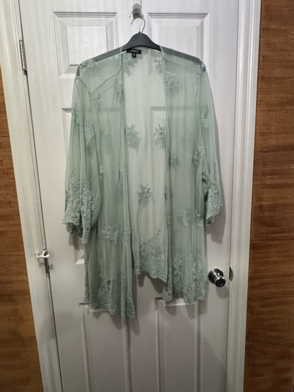 torrid Mint Green Sheer Lace Duster